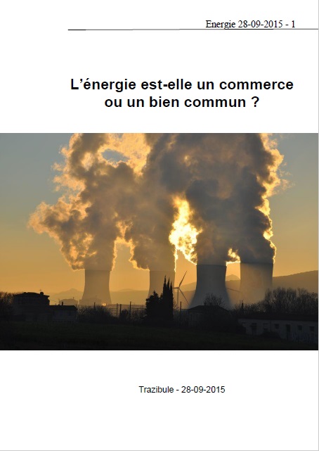 Un petit livret cherchant à comprendre les rapports entre les notions de pouvoir et la production d`énergie et son commerce.