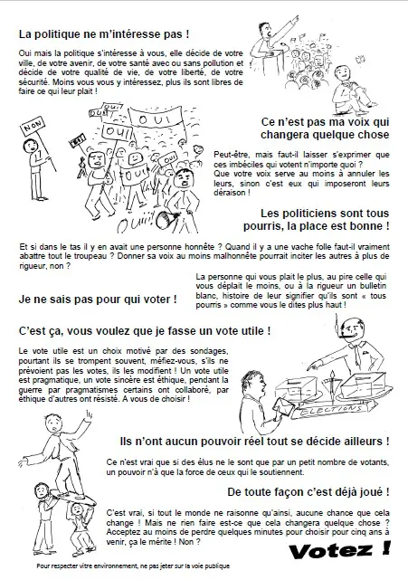 Un tract neutre contre l`abtention.