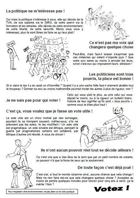 Un tract neutre contre l`abtention.