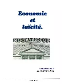 Publication Trazibule Economie-laicite